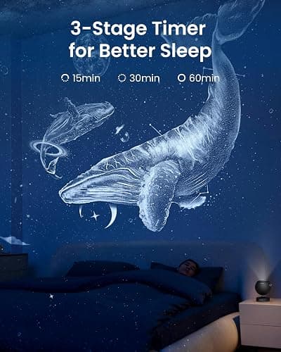 POCOCO Galaxy Star Projector for Bedroom with Replaceable Optical Film Discs, Home Planetarium Night Light Projector with High-Definition Soft Light for Relax, Study, and Meditate, Stress Relief Gifts thumbnail 4