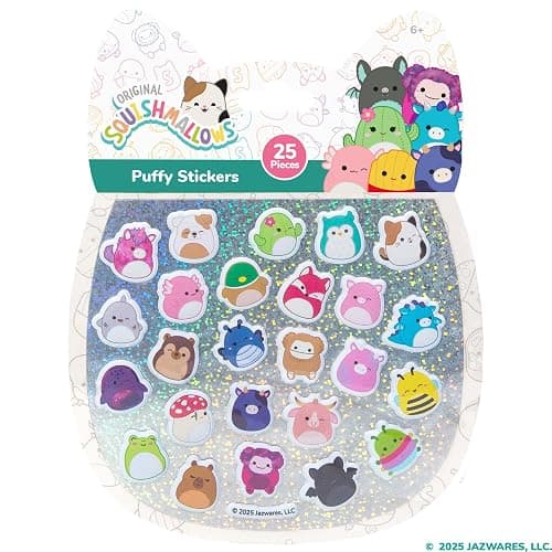 Original Squishmallows Squishy Stickers, Sticker Book of Your Favorite 'Mallows, Cute Stickers for Kids, Fun School Supplies, Classroom Prizes and Incentives, Cool Stuff for Gift Baskets thumbnail 8