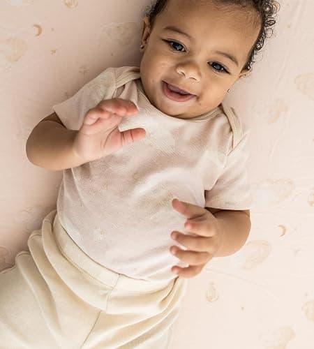 Burt Bees - 6Pk Baby Girl Organic Cotton Bodysuit & Pant Set, Ranunculus thumbnail 3