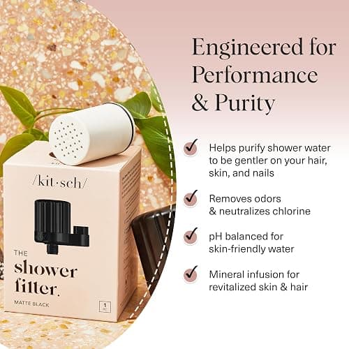 Kitsch Filtered Shower Head Replacement Cartridge- Shower Head, Water Filter Softener For Hair Nails and Skin Vitamins, Removes Metal & Harmful Substance, Easy Installation Universal Compatible 1 Pack thumbnail 3