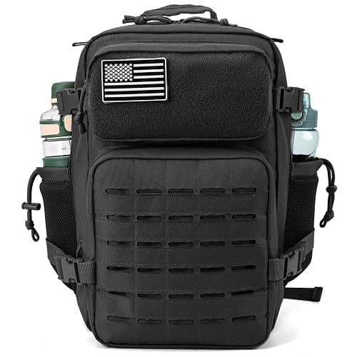 QT&QY 25L/45L Military Tactical Backpack For Men Molle Daypack 3 Day Bug Out Bag Hiking Rucksack With Bottle Holder thumbnail 2