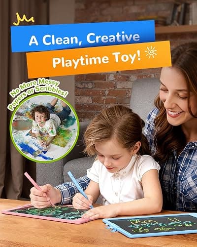 KOKODI LCD Writing Tablet,Gifts for 3 Years Old Boys and Girls,10 Inch Colorful Doodle Board Drawing Tablet, Erasable Reusable Electronic Drawing Pads, Educational and Learning Toy for Kids thumbnail 2