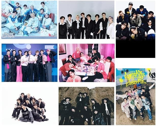 MeiYiYou 8PCS Stray-k Posters,2025-2026 Stray-k Album Poster Wall Painting Photos Art for Birthday Party Decoration(Purple) - Image 1