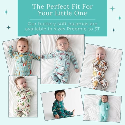 Posh Peanut Convertible Baby Sleepers - Boys Footless Baby Pajamas with 2 Way Zipper for Easy Diaper Changes thumbnail 7