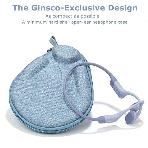 Ginsco Universal Bone Conduction Headphones Case Compatible with SHOKZ New OpenRun Pro 2/Pro 2 Mini/OpenRun/OpenSwim Open-Ear Sport Headphones, Compatible with CXK/BAICLUD/MRYTKY (Light Blue) thumbnail 2
