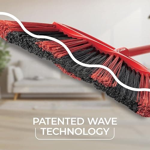 O-Cedar One Sweep Broom & Step-On Dustpan Set | Patented Wave Bristles Remove Over 99% of Dirt in One Pass | Lightweight & Quiet for Pet-Friendly Cleaning thumbnail 3