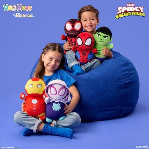 Squishmallows Original Marvel Spidey and His Amazing Friends 10-Inch Spidey HugMees - Medium-Sized Ultrasoft Official Jazwares Plush thumbnail 6