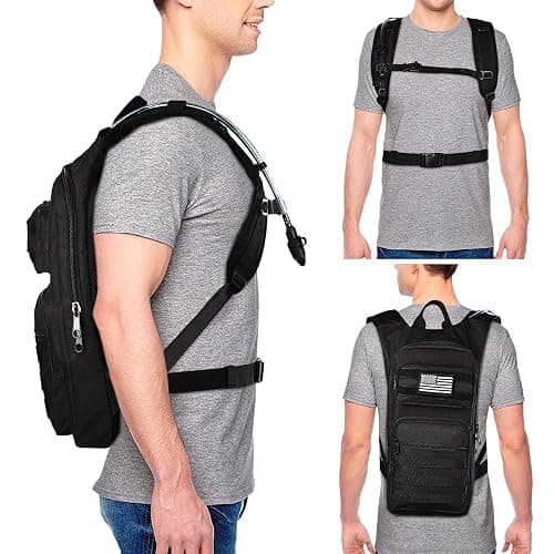 NOOLA Hydration Backpack with 3L TPU Water Bladder, Tactical Molle Water Backpack for Men Women, Hydration Pack for Hiking, Biking, Running and Climbing thumbnail 6
