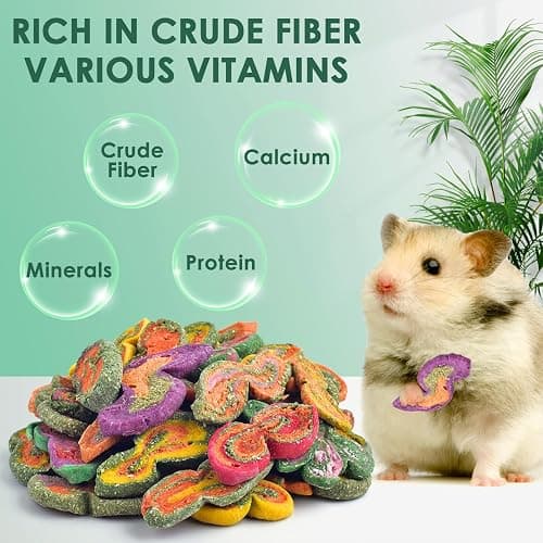 KATUMO Rabbit Chew Toys, Timothy Grass Treats Small Animal Molar Toys for Guinea Pig Hamster Bunny Chinchilla Gerbil, 150g / 5oz thumbnail 3
