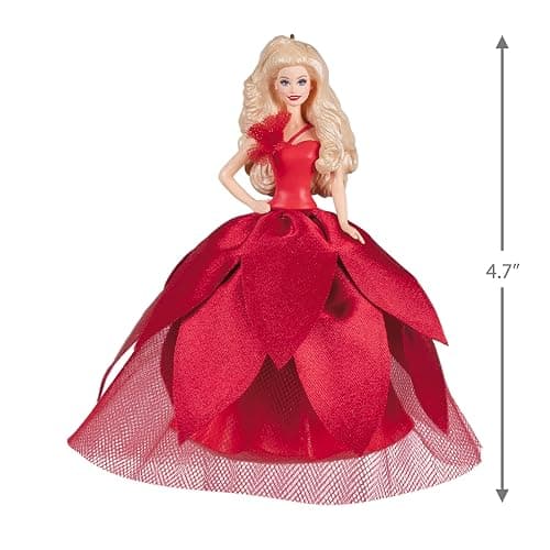 Hallmark Keepsake Christmas Ornament, plastic, 2022 Holiday Barbie Doll thumbnail 3