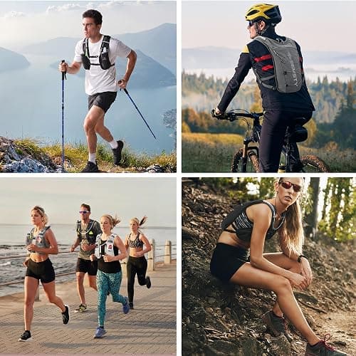 SEMSTY Running Hydration Vest 5L,Running Vest Pack with 1.5L Water Bladder,Lightweight Water Backpack for Hiking Running Cycling thumbnail 9