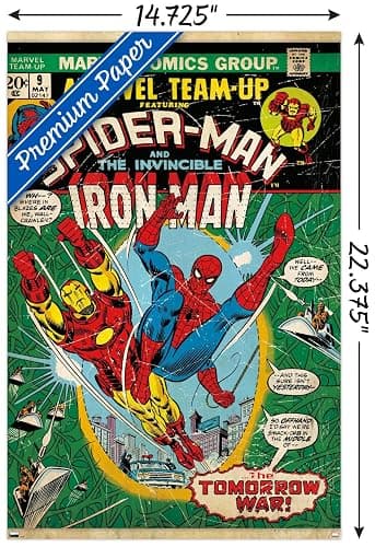 Trends International Marvel Comics Spider-Man - Iron Man Marvel Team-Up #9 Wall Poster, 22.4L x 14.7W, Premium Unframed Version thumbnail 3