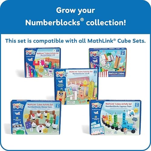 hand2mind MathLink Cubes Numberblocks 21-30 Activity Set, 20 Preschool Learning Activities, Counting Blocks, Linking Cubes, Educational Toys for Kids, Number Games, Math Manipulatives Kindergarten thumbnail 7