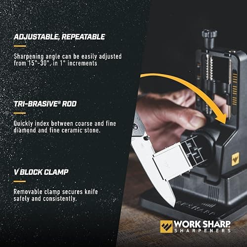 Work Sharp Precision Adjust Knife Sharpener Kit, Sharpens All Pocket and Kitchen Knives with ease & control thumbnail 4