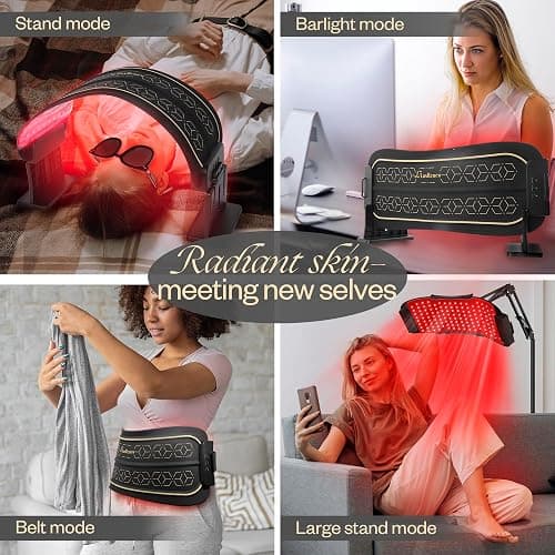 LuxRenew Max Multifunction Red Light Therapy for Body and Face, 850nm Near-Infrared Light Therapy LED Mask Facial Body Beauty Equipment for Skin Care at Home thumbnail 7