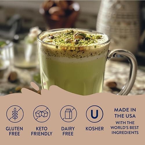 Jordan’s Skinny Mixes Sugar Free Coffee Syrup, Pistachio Coffee Flavoring Syrup, Zero Calorie Drink Mix, Lattes, Baking, Protein Shake or Cocktail, Dairy & Gluten Free, Kosher, 25.4 Fl Oz thumbnail 4