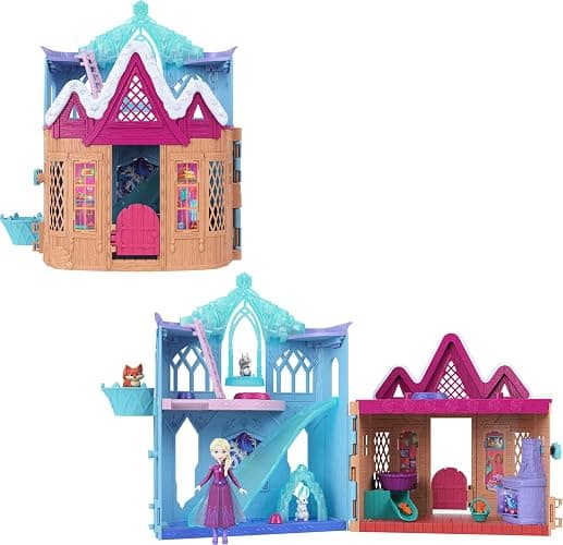 Mattel Disney Frozen Elsa Small Doll Playset w/ 10 Play Areas, 3 Animal Friends & 8 Accy, Storytime Stackers, Inspired by Animals of Arendelle - Image 1