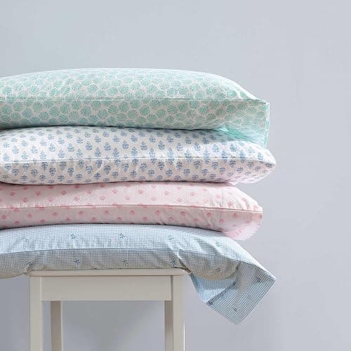 Laura Ashley - Full Sheets, Cotton Percale Bedding Set, Lightweight & Breathable Home Decor (Francesca Blue, Full) thumbnail 7