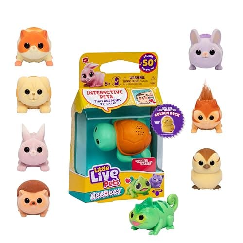 Little Live Pets Needees Electronic Toys, 1 Interactive Wearable Toy Pet with 50+ Sounds and Score Tracker, Portable Pet Toys for Kids of Ages 5+ - Styles May Vary - Image 1