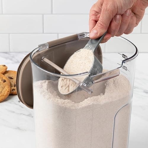 ProKeeper+ Airtight Food Storage Container Set – Clear Plastic Flour and Sugar Canister Set with Magnetic Accessories for Kitchen Organization (Taupe, 13-Piece) thumbnail 9