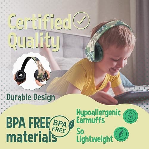 PowerLocus Kids Headphones Over-Ear, Bluetooth Wireless Headphones for Kids,with Microphone, Safe 85DB Volume Limited, Foldable with Carry Case, Audio Cable, Micro SD mode for Online Classes,PC,Phones thumbnail 3