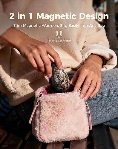 OCOOPA Women Rechargeable Hand Warmers 2 Pack, Portable, Stylish, Diamond-Shape Magnetic Electric Handwarmer, Reusable Pocket Heater, 2026 Tech Gifts for Christmas, Raynaud, Hiking, Camping, UT4 Rare thumbnail 3
