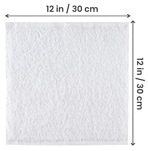 Utopia Towels 24 Pack Cotton Washcloths Set, 100% Ring Spun Cotton, Premium Quality Flannel Face Cloths, Highly Absorbent and Soft Feel Fingertip Towels, White thumbnail 3