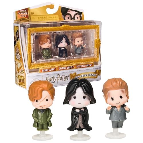 Wizarding World Micro Magical Moments Prisoner of Azkaban Set, Ages 6+ | Lupin, Snape & Peter Pettigrew, 1.5-INCH Figures & Display Case, Recreate Movie Moments, Pretend Play, Gift for Kids - Image 1