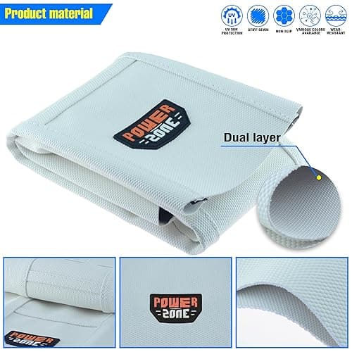 MCHMFG Universal Ribbed Dirt Bike Seat Cover - Gripper Soft Seat Cover for Most Dirt Pit Bike Motorcycle (All White) - All White thumbnail 6