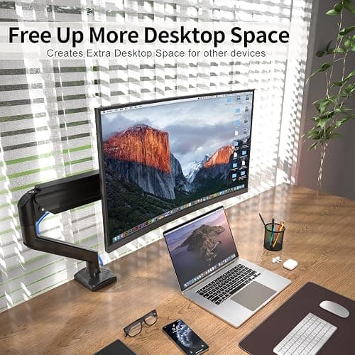suptek Support Ecran PC pour Moniteur LCD LED de 13 à 32 Pouces, Bras de Moniteur à Ressort à Gaz, Hauteur Réglable, VESA 75/100 mm, Inclinaison de ± 90°, Rotation de 360°, Capacité 2-9 kg, MD01A thumbnail 3