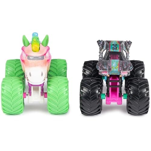 Monster Jam, Official Nitro Neon, Sparkle Smash Vs. Max-D, 1:64 Scale Die-Cast Monster Trucks, Kids Toys for Boys Ages 3 and up thumbnail 2