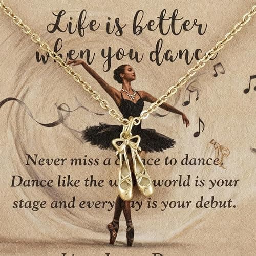 Kivosliviz Ballet Gifts for Women Young Teenage Dancer Teachers Students Jewelry Ballerina Necklace thumbnail 7