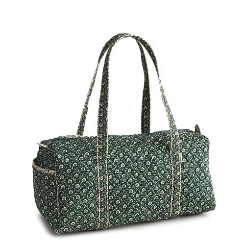 Vera Bradley Premium Cotton Small Original Duffel Bag, Mistletoe Lattice, One Size - Image 1