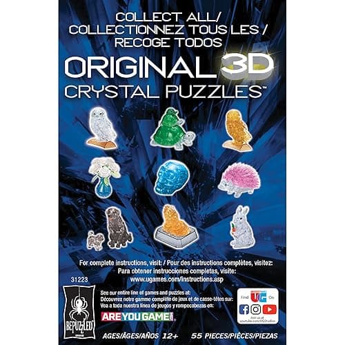 BePuzzled, Lion and Baby Original 3D Crystal Puzzle, Perfect for Puzzlers Ages 12 and Up, Challenging to Complete and Beautiful to Display, Collect Them All thumbnail 9
