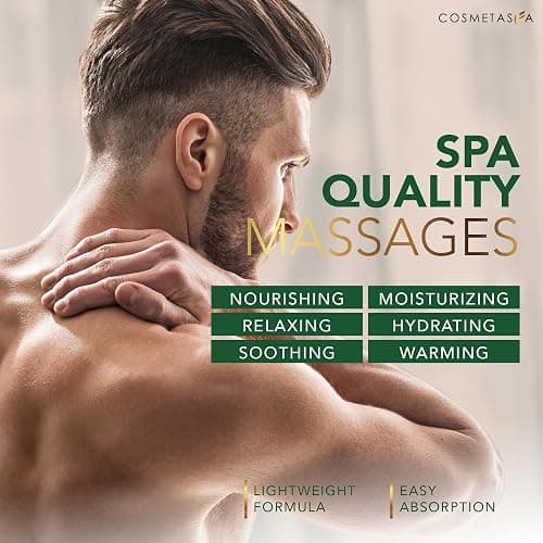 Cosmetasa Sore Muscle Massage Oil for Massage Therapy with Roller - All Natural, Cruelty-Free Massage Oils for Muscle Relaxing & Joint Comfort - Arnica Extract with Lavender & Chamomile Oil (8.8 oz) thumbnail 5