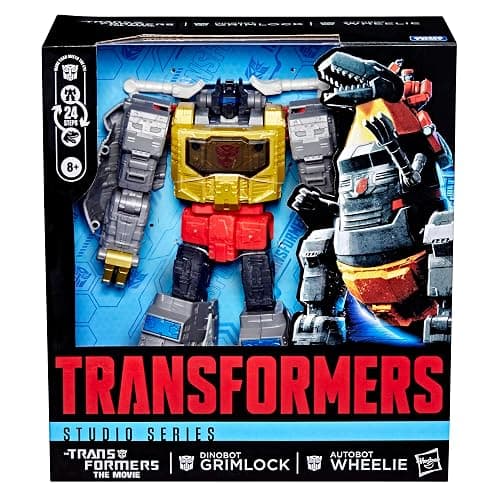 Transformers Studio Series The The Movie Dinobot Grimlock, Leader Class 8.5-Inch Converting Action Figure, Robot Toys for Ages 8+ | Converts Robot to T-Rex in 24 Steps, Includes Wheelie Mini-Figure and Blaster, Ages 8 Plus thumbnail 4