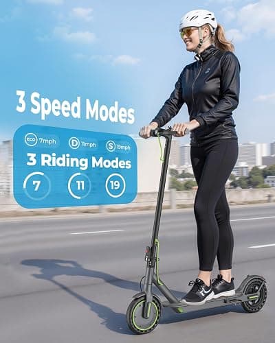 Roinside Electric Scooter - 8.5"/10'' Solid Tires, 350W/500W Motor, Up to 19-22MPH and 21-24Miles Long-Range Portable Commuting Scooter for Adults with Double Braking System and App thumbnail 4