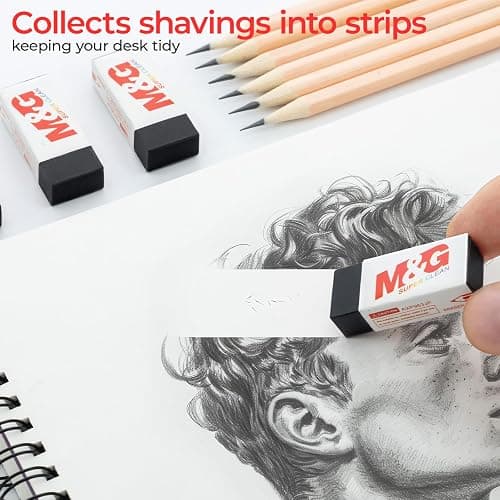 M&G Pencil Eraser for Kids, 30 Pack, Black Erasers Bulk for Artists, Drawing Eraser for Sketching, Art Erasers for Drawing, School,Office Supplies thumbnail 6