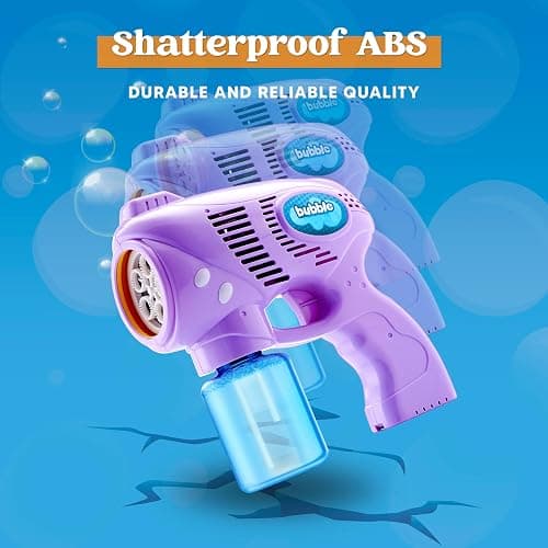 JOYIN 2 Bubble Guns with 2 Bottles Refill Solution, Bubble Machine Gun for Kids, Toddlers, Party Favors, Summer, Outdoors Activity, Wedding, Easter, Birthday Gift thumbnail 4
