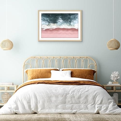 Americanflat 28x40 Poster Frame with Polished Plexiglass - Use as 24x36 Frame with Mat or 28x40 Frame Without Mat - Hudson Collection - Wide Picture Frame for Wall Display - Natural Oak - Natural Oak - 28x40 thumbnail 6