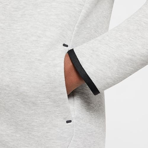 Nike Sportswear Tech Fleece Big Kids' Full-Zip Hoodie (HV5867-063, Dark Grey Heather/Dark Grey Heather/) Size Medium thumbnail 6