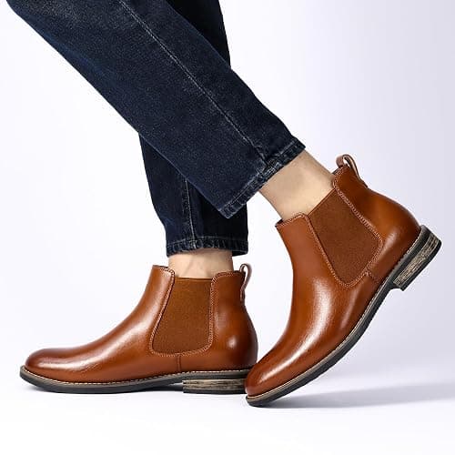 Bruno Marc Men's Suede Leather Chelsea Ankle Boots thumbnail 9