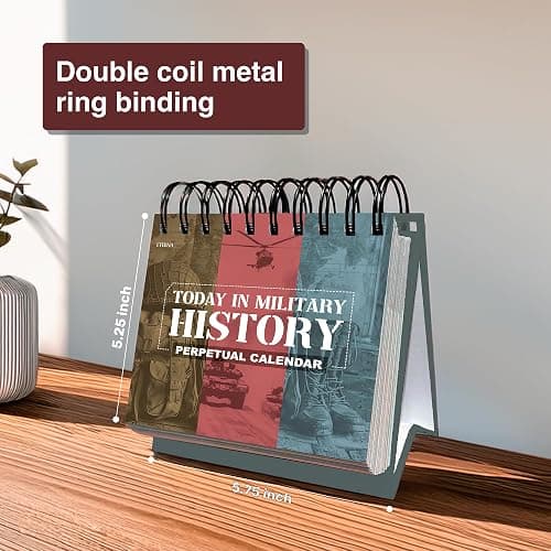 Today In Military History Calendar | Perpetual War History Calendar For The Military History Enthusiast, This Day In Amazing History Trivia Facts & Achievements | History Buff Gift Page A Day Box Calendar with Historical Info For Every Day of The Year thumbnail 3