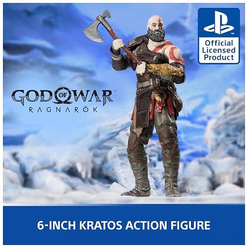 PlayStation God of War Ragnarök, 6” Kratos Action Figure with 5 Accessories, The Shapes Collection, for PS5 Fans & Collectors Ages 17+ thumbnail 2
