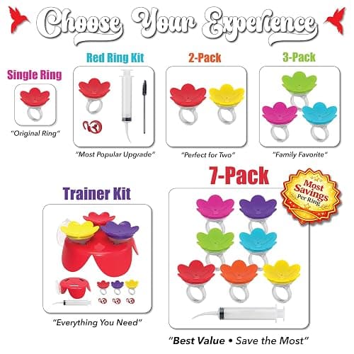 ZUMMR Hummingbird Ring Starter Kit (Red) - Hand Feed Hummingbirds Right in Your Backyard. Get up Close and Personal with Nature. Proudly Made in The U.S.A. - The Original thumbnail 4