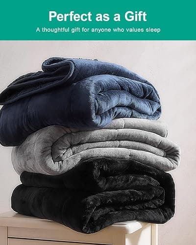 Super Fuzzy Soft Sherpa Fleece Weighted Blanket, 15 lbs Dual Sided Fluffy Heavy Weighted Blankets for Adults - No Bunching with Double Layers of Soft Inner Lining (60"x 80", 15 Pounds) thumbnail 6