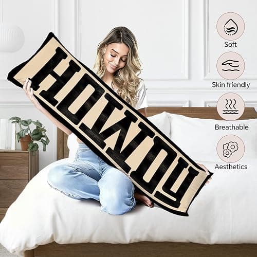 WARDOS Howdy Western 20x54 Body Pillow Cover, Western Southwestern Long Body Hug Pillow Cases for Cowgirl Cowboy Room Bedroom College Dorm Decor, Western Decor for Bed Couch Home Bedroom thumbnail 4