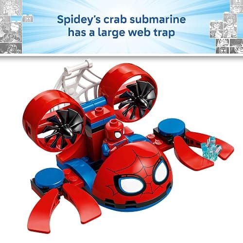 LEGO Marvel Spidey and His Amazing Friends Spidey: Underwater Vehicles Building Toy for Kids - Super Hero Pretend Play Set for Preschool Boys & Girls, Ages 4+ - Gift Idea for Birthdays - 11207 thumbnail 5