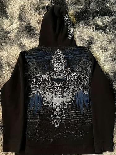 Pdxnyxx Streetwear Jacket Y2k Grunge Zip Up Hoodie Women Men Oversized Emo Goth 2000s Graphic Hoodie Baggy Sweatshirts thumbnail 2
