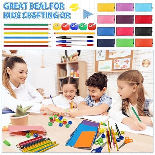 Back to School Supplies Bundle Kit for Kids Bulk Church Sunday School Supply for Classroom School Supply Box Grades K-5 Christian Charity Donation Supplies for Christmas Child Shoebox Gift (12) - 12 thumbnail 7